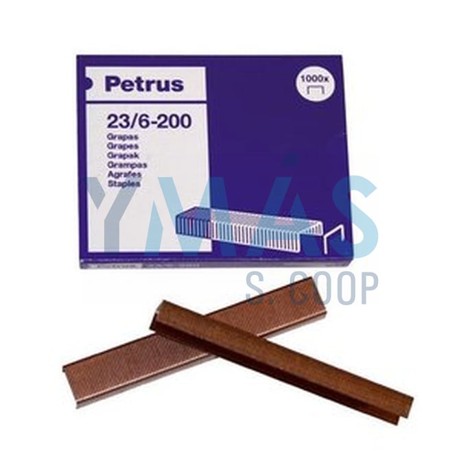 CAJA 1000 GRAPAS 23/6 COBREADAS