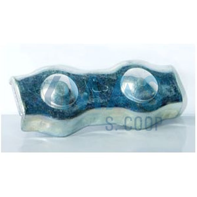 SUJETACABLE PLANO DOBLE ZINCADO 4MM