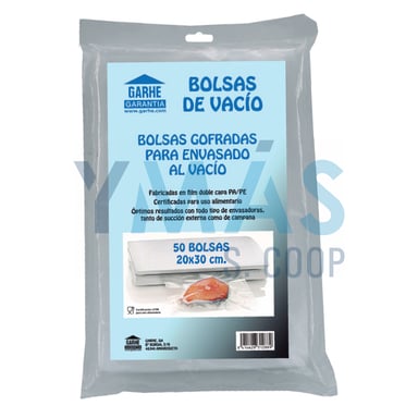 BOLSAS ENVASADO AL VACIO 20X30CM (50UNDS)