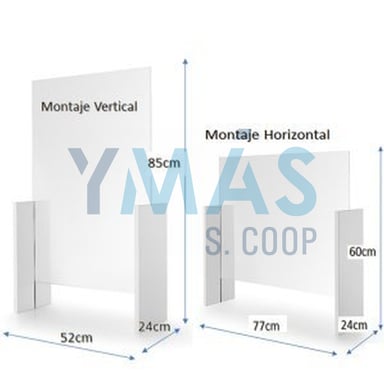 MAMPARA PROTECTORA CRISTAL TEMPL.(USO VERT.-HORIZ)