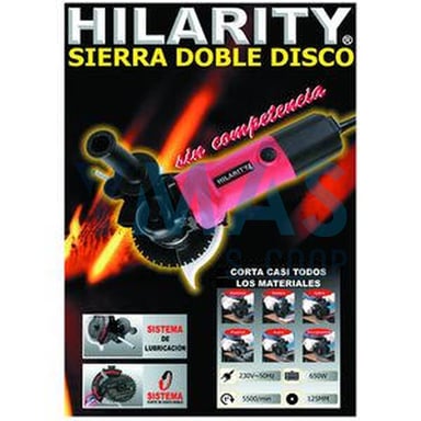 SIERRA DOBLE DISCO 650W-125MM HILARITY
