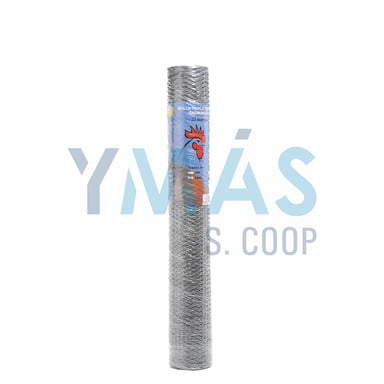 MALLA TRIPLE TORSION GALVANIZADA 25X1M Nº13
