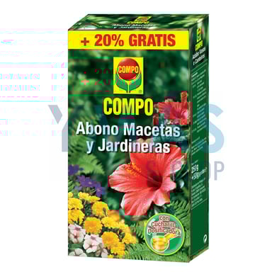 ABONO MACETAS Y JARDINERAS 250G + 50G GRATIS