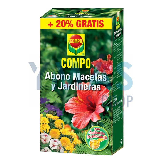ABONO MACETAS Y JARDINERAS 250G + 50G GRATIS