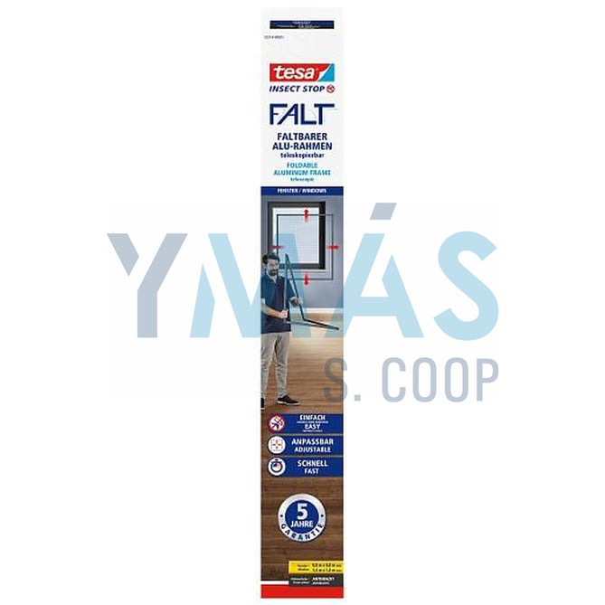 MOSQUITERA CON MARCO PLEGABLE ALUMINIO BLANCO