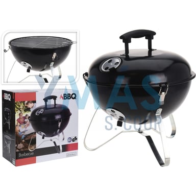 BARBACOA PORTATIL CON TAPA Y ASA 37CM