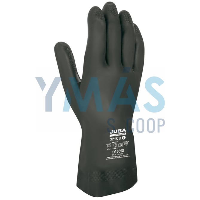 GUANTE GRANDEUR 70 LATEX NEOPRENO NEGRO 6