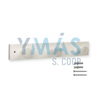 COLGADOR FRESNO 3 POMOS BLANCO