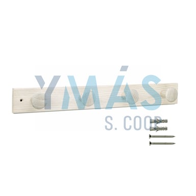 COLGADOR FRESNO 4 POMOS BLANCO