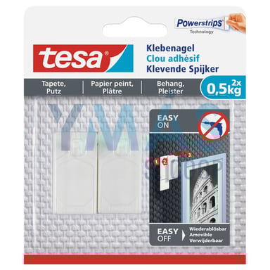CLAVO ADHESIVO AJUS PARED PINTADA 0,5KG 2UD