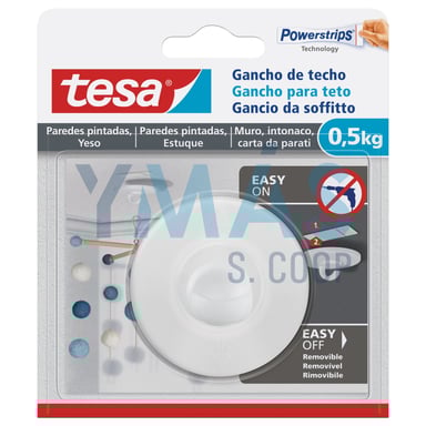 GANCHO ADHESIVO TECHO PARED PINTADA 0,5KG