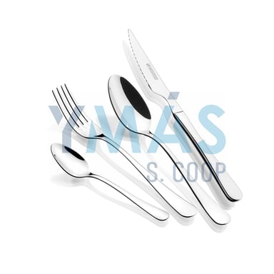 CUBERTERIA ACERO INOX TRIESTE 2MM C/CHULETERO 24PZ
