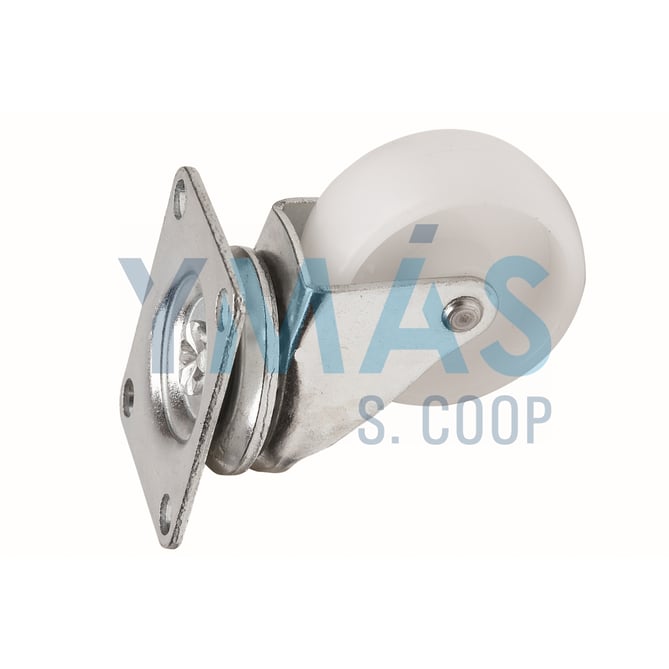 RUEDA GIRATORIA HP NYLON D580 BLANCO 75X55 60KG