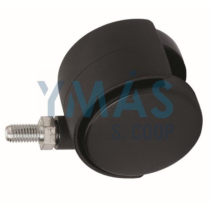 RUEDA GIRATORIA DK PP D40 NEGRO M 6X15MM 20KG