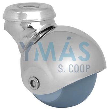 RUEDA CHASIS ACERO BANDA GOMA GRIS 50MM 65KG