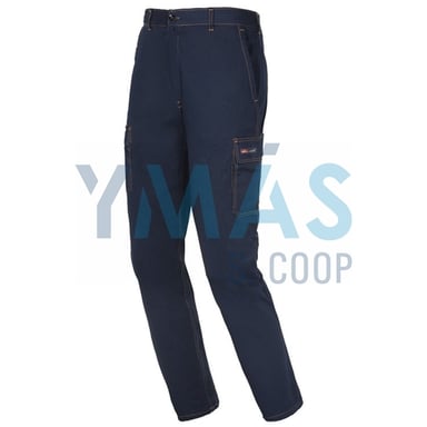 PANTALON ALGODON EASY STRETCH AZUL T-L 260GR