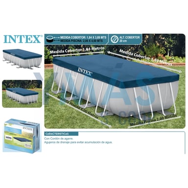 CUBIERTA PISCINA RECTANGULAR 389X184CM