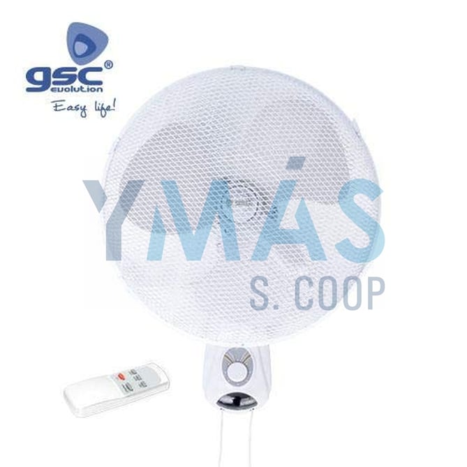 VENTILADOR PARED 45W+MANDO 43CM 3VEL.2POSIC.