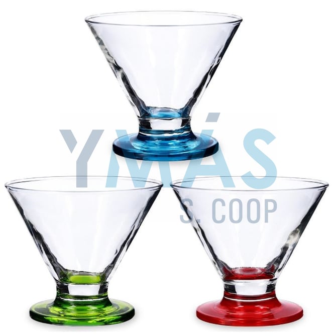 SET 3 COPAS HELADOS IMPER COLORES SURTIDOS 22CL