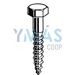 TORNILLO BARRAQUERO 8X120 DIN 571 C100 ZN