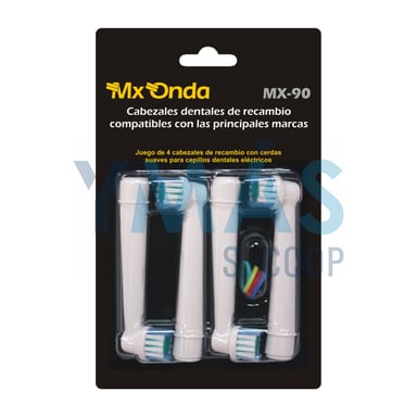 JUEGO 4 RECAMBIOS CABEZALES DENTALES MX-90