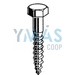 TORNILLO BARRAQUERO 8X40 DIN 571 C200 ZN