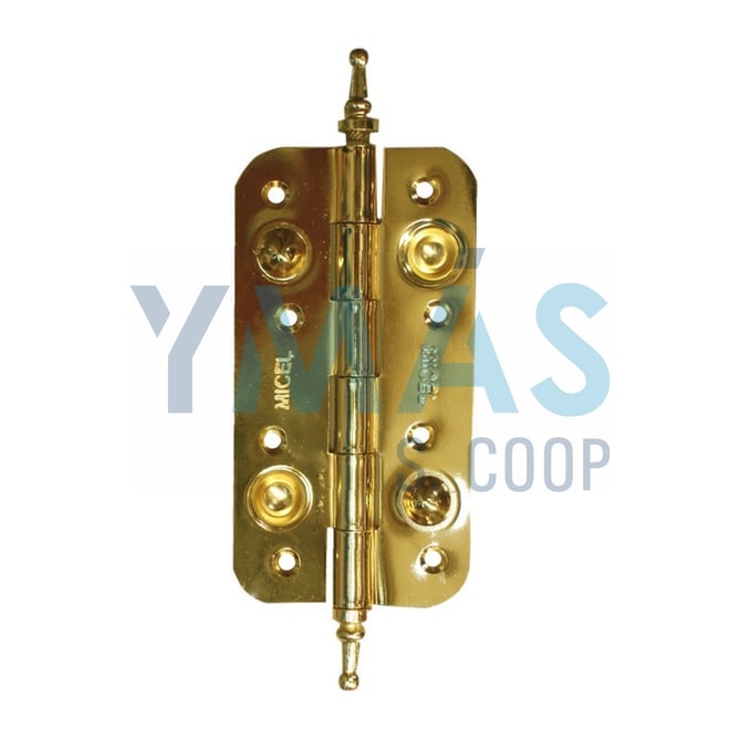 BISAGRA SEGURIDAD 50X80MM C/REDONDO LATONADA