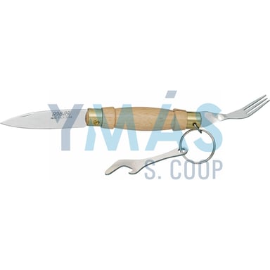NAVAJA C/TENEDOR Y ABRIDOR INOX HOJA 6 CMS.