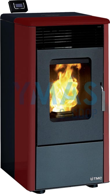 ESTUFA PELLET TMC810 ELEGANCE 9KW NEGRO/BURDEOS