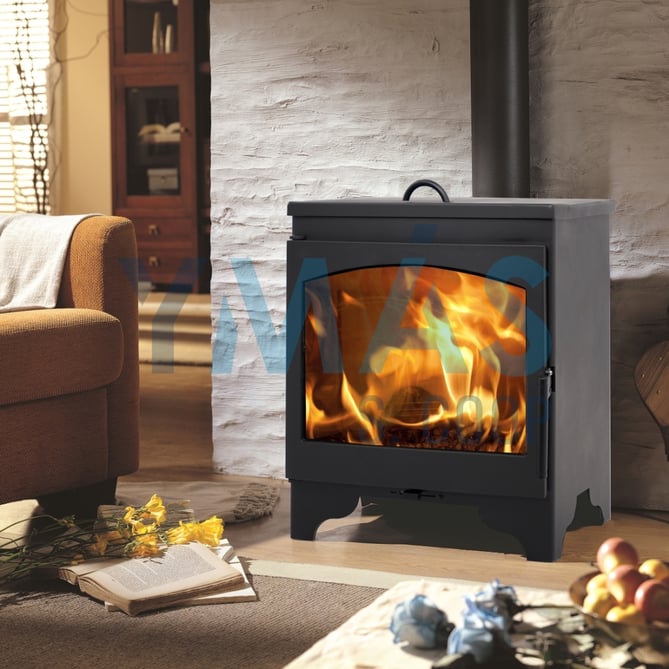 ESTUFA LEÑA OSLO 8KW S/TRASERA 120MM ECODESIGN
