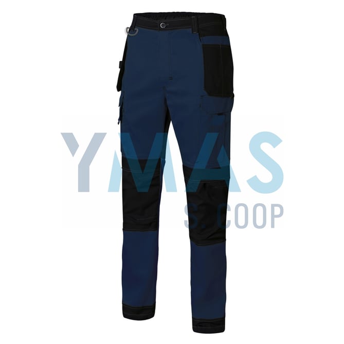 PANTALON CANVAS STRETCH AZUL/NEGRO L