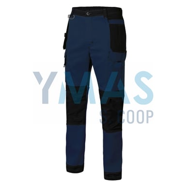 PANTALON CANVAS STRETCH AZUL/NEGRO XXL