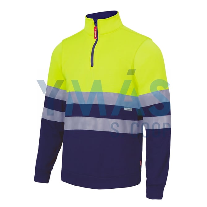 SUDADERA ALTA VISIBILIDAD AMARILLO AZUL MARINO S