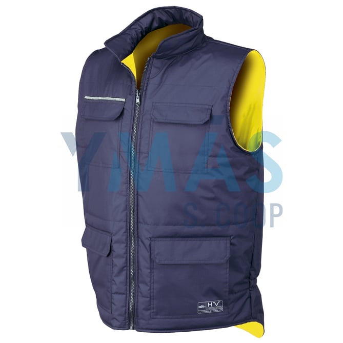 CHALECO REVERSIBLE ALTA VISIBILIDAD AZUL/AMAR S