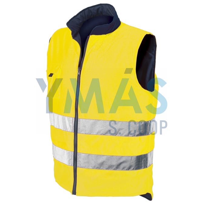 CHALECO REVERSIBLE ALTA VISIBILIDAD AZUL/AMAR XL
