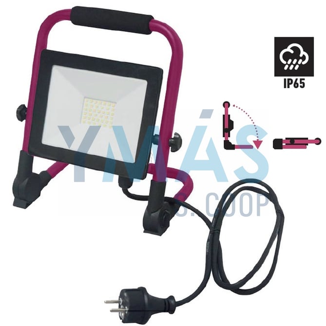 PROYECTOR LED PLANO C/BASTIDOR ABATIBLE 50W 4000LU
