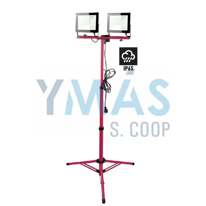 PROYECTOR LED DOBLE C/TRIPODE 100W 8000LM CABLE 5M