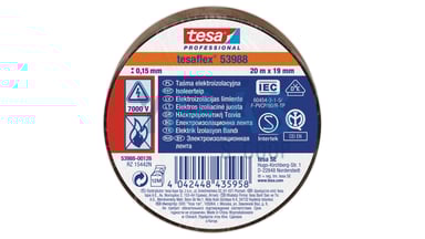 CINTA AISLANTE TESAFLEX 19MMX20M MARRON