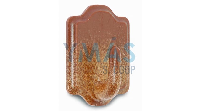 PERCHA ADHESIVA MEDIANA PLASTICO MADERA BLIS. 2UDS