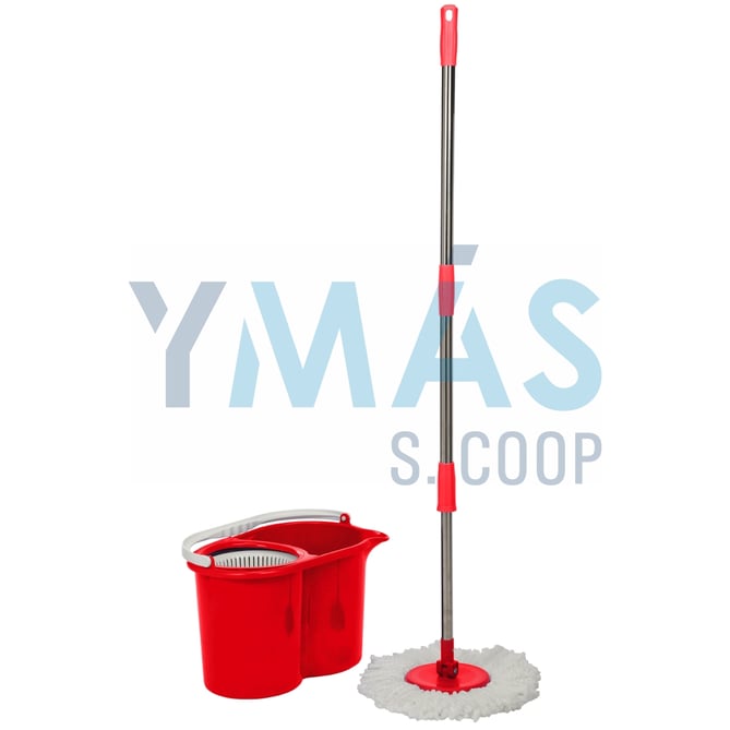 CONJUNTO FREGAR DUETT ROJO CON CENTRIFUGADOR
