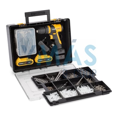 TALADRO ATORNILLADOR 20V+BAT.1.5AH+362 ACCES.