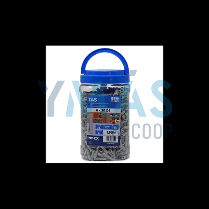 BOTE PLASTICO 1000TACOS NYLON 6X30 4 SEGMENTOS