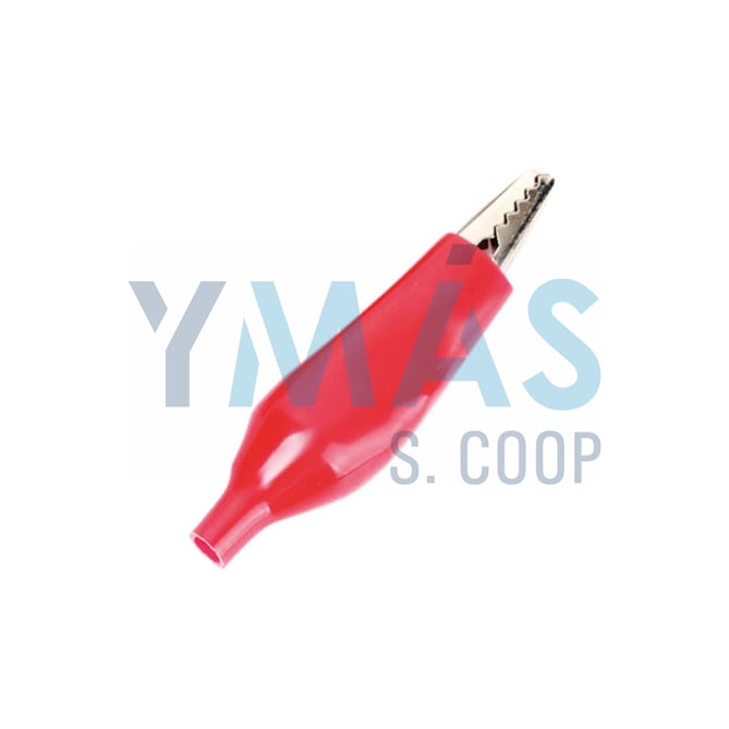 PINZA COCODRILO 50MM AISLADA ROJA