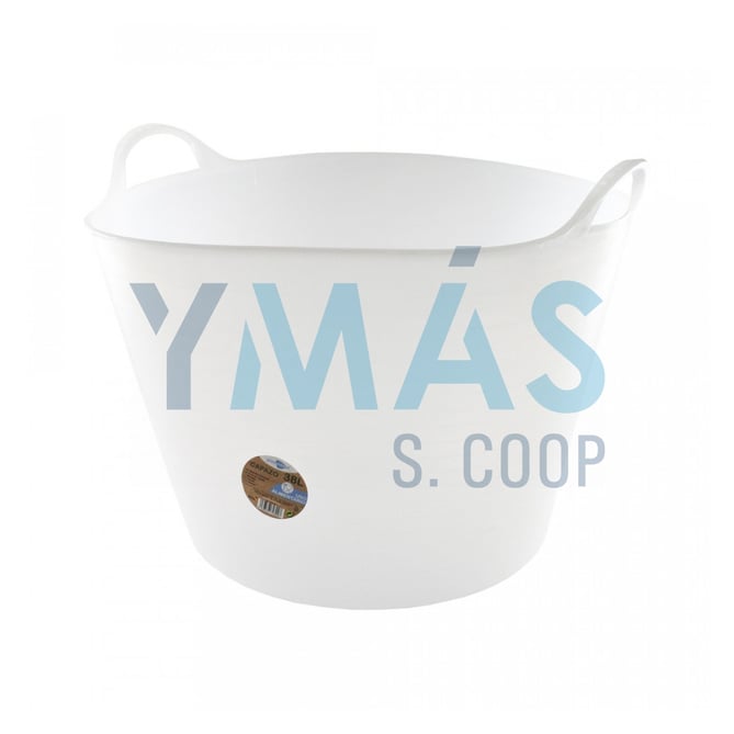 CAPAZO PLASTICO USO ALIMENTARIO BLANCO 38L