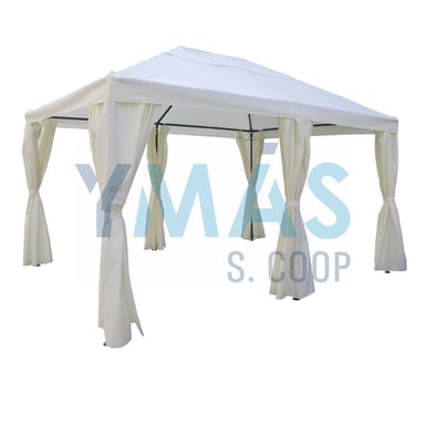 PERGOLA CRETA ACERO TOLDO CRUDO (394X296X199)