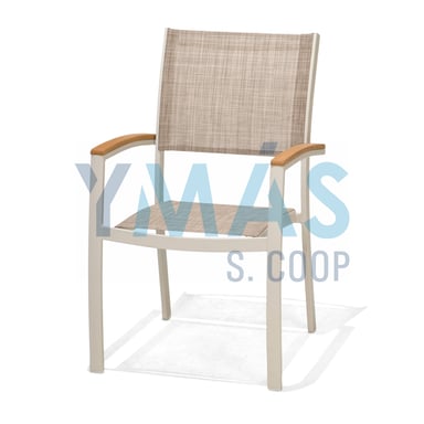 SILLON IMPERIA ALUMINIO TEXTILENO BEIGE JASPEADO