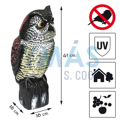 AHUYENTADOR PAJARO BUHO 41X16X16CM