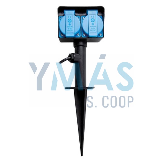 ESTACA PINCHO 2 BASES SCHUKO JARDIN