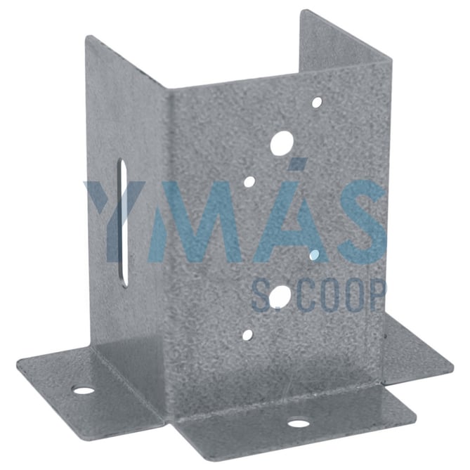 BASE GALVANIZADA AJUSTE VERTICAL POSTE 7X7
