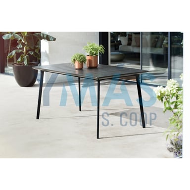 MESA JARDIN RESINA 146X87X75CM ANTRACITA